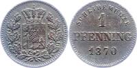 Bayern 1 Pfennig 1870 Ludwig II. 1864-1886. Sehr sch&ouml;n - vorz&uuml;glich 10.42 US$  +  23.15 US$ shipping