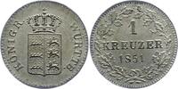 W&uuml;rttemberg Kreuzer 1851 Wilhelm I. 1816-1864. Vorz&uuml;glich 20.83 US$  +  23.15 US$ shipping