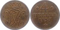 Hessen-Kassel 4 Heller 1830 Wilhelm II. 1821-1847. Sehr sch&ouml;n + 34.72 US$  +  23.15 US$ shipping