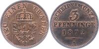 Brandenburg-Preu&szlig;en 3 Pfennig 1872 A Wilhelm I. 1861-1888. Winz. Stempel... 34.72 US$  +  23.15 US$ shipping