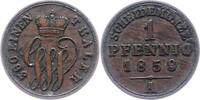 Schaumburg-Lippe 1 Pfennig 1858 Georg Wilhelm 1807-1860. Sehr sch&ouml;n 10.42 US$  +  23.15 US$ shipping