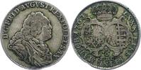 Sachsen-Albertinische Linie 1/6 Taler Friedrich August II. 1733-1763. -