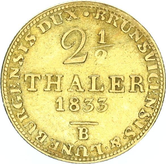 Braunschweig-Calenberg-Hannover 2 1/2 Taler 1833 B (Hannover) Wilhelm ...