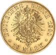 Mecklenburg-Strelitz 10 Mark 1880 A Friedrich Wilhelm 1860 - 1904 Choice Uncirculated