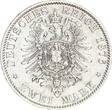 Mecklenburg-Schwerin 2 Mark 1876 A Friedrich Franz II. 1842 - 1883 almost ef