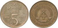 DDR 5 Mark Gedenkmünze 20 Jahre DDR, magnetisch -