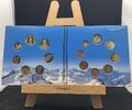 Andorra 1 Cent bis 2 Euro, 1 Centim bis 1 Diner Kursmünzensatz + alte Währung