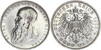 Sachsen-Meiningen 5 Mark Georg II. 1866 - 1914 kurzer Bart -