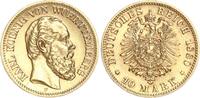 10 Mark 1880 F Württemberg Karl 1864 - 1891 fast vorzüglich