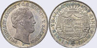 Taler 1848 F Sachsen, Königreich Friedrich August II., Taler 1848 F, AKS 99 fast stempelglanz / stempelglanz, Luxus, herrliche Farbpatina