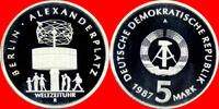 DDR 5 Mark Weltzeituhr am Alexanderplatz -