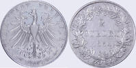 Frankfurt, Freie Stadt 2 Gulden, Doppelgulden (1/KoMa) Frankfurt, Freie Stadt, Doppelgulden 1854, AKS 5, SELTENSTER JAHRGANG -