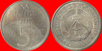 DDR 5 Mark (B58) XX Jahre DDR, Cu-Ni Probe -