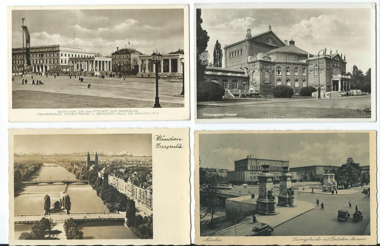 Ansichtskartenlot 4 St 1938 Deutschland Munchen Im 3 Reich