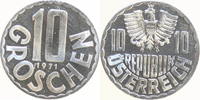 ÖSTERREICH 10 Groschen 1971 2. Republik Proof offen