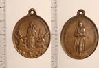 WALLFAHRT Medaille Maria / B.J.Labre a Mettes Diocese Darras -