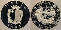 MALTA 5 Lira-10 Ecu Defence of Europe SEGELSCHIFFE -