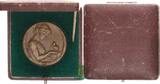 Sachsen Dresden Stadt Bronzemedaille von Friedrich Wilhelm Hörnlein Preismedaille der Landwirtschaftskammer. BU / mattiert. Im original Etui.