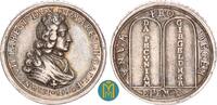 Silbermedaille von Wermuth 1707 Italien / Cremona / Gotha Auf die Einnahme Crenomas während des spanischen Erbfolgekrieges. gutes sehr schön
