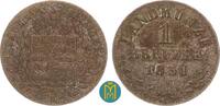 1 Kreuzer 1831 Sachsen-Meiningen Bernhard Erich Freund. 1821-1866. schön