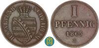 Sachsen Altenburg 1 Pfennig Ernst I. 1853-1908. -