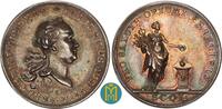 Sachsen Silbermedaille von Friedrich August III. 1763-1806. Huldigung der Stadt Leipzig. -