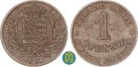 Sachsen-Coburg-Gotha 1 Pfennig 1851 Ernst II. 1844-1893. VF-EF