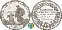 Würzburg, Stadt. Zinnmedaille von Ludwig Piltz. Auf das Deutsche Gesangfest. -