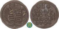Sachsen-Coburg-Saalfeld 1 Heller Christian Ernst und Franz Josias 1729-1745. -