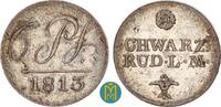 6 Pfennig 1813 Schwarzburg-Rudolstadt. Friedrich Günther 1807-1867. sehr schön-vorzüglich