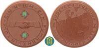 Deutschland / 3. Reich. Steinzeugmedaille Auf den Einmarsch in das Sudetenland. -