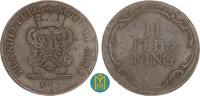 Brandenburg-Ansbach 2 Pfennig Christian Friedrich Karl Alexander 1757-1791 -
