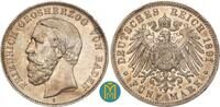 Kaiserreich / Baden 5 Mark Friedrich I. 1856-1907. -