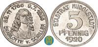 Schwarzburg-Rudolstadt 5 Pfennig Notgeld der Stadt Rudolstadt. -