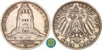 Kaiserreich / Sachsen 3 Mark 1913 V&ouml;lkerschlachtdenkmal sehr sch&ouml;n 327.42 元  ＋  116.94 元 运费