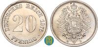 Deutsches Kaiserreich. 20 Pfennig 1876 D vorz&uuml;glich, Stempelfehler, min.... 140.32 元  ＋  116.94 元 运费