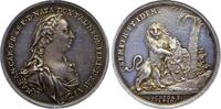 Bayern, Kurfürstentum Silbermedaille Maximilian III. Joseph (1745-1777): auf die Witwenschaft der Maria Anna Carolina -