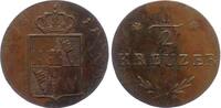 Würzburg, Großherzogtum Halber Kreuzer Ferdinand von Österreich (1806-1814) -