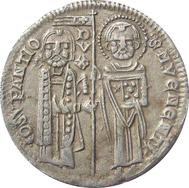 AR Grosso of Giovanni Soranzo 1312-1328 AD., Venezia, extremely