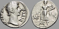 AUGUSTUS. 27 BC-AD 14. AR Denarius. Lugdunum mint. Struck circa 15-13 BC. -