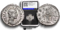 CCG AU55: AQUILIA SEVERA, 2nd wife of Elagabal, AD 220-222. Denarius -