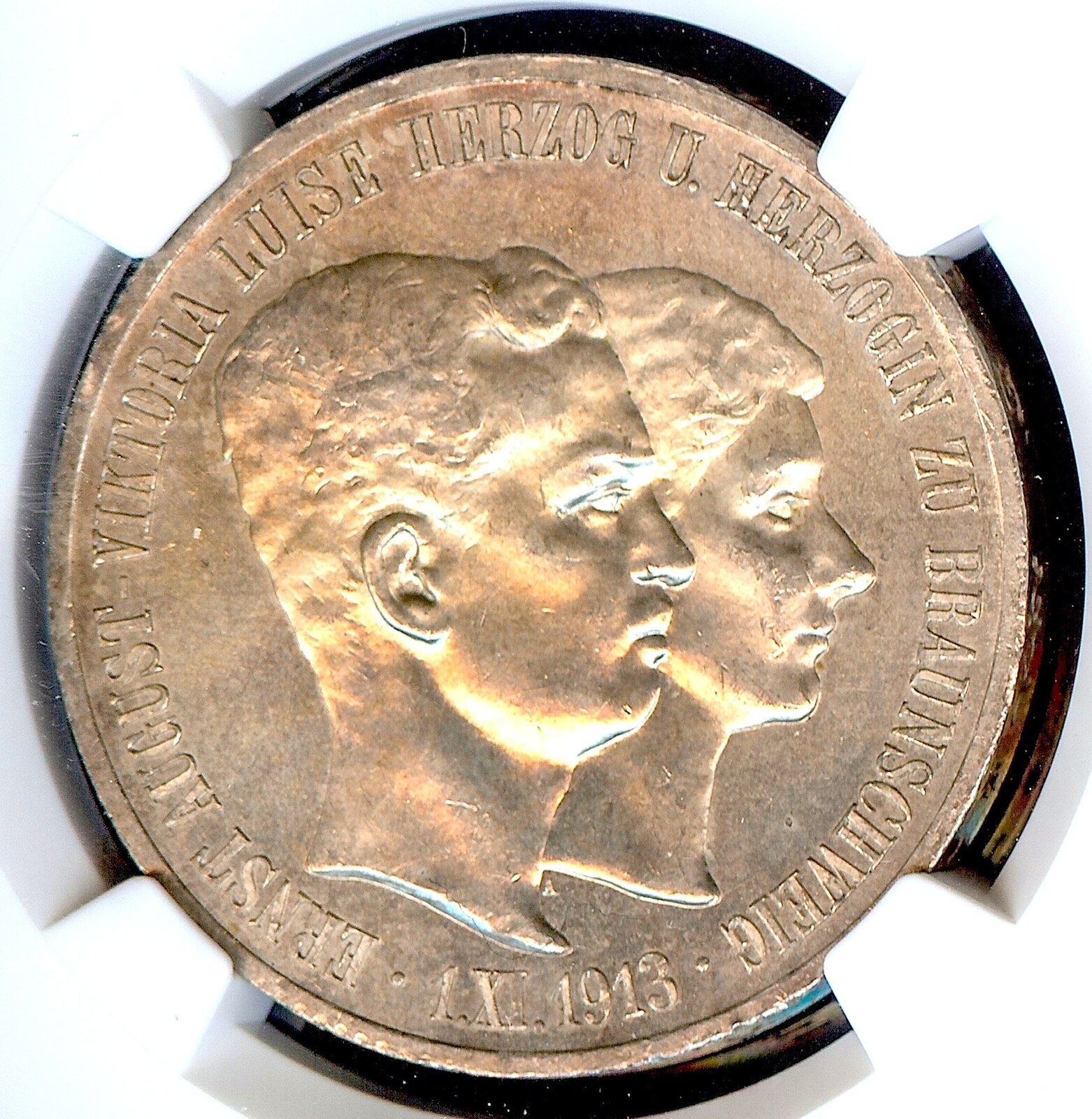 GERMANY 1915A German States Brunswick-Wolfenbuttel 1915 5 Mark NGC