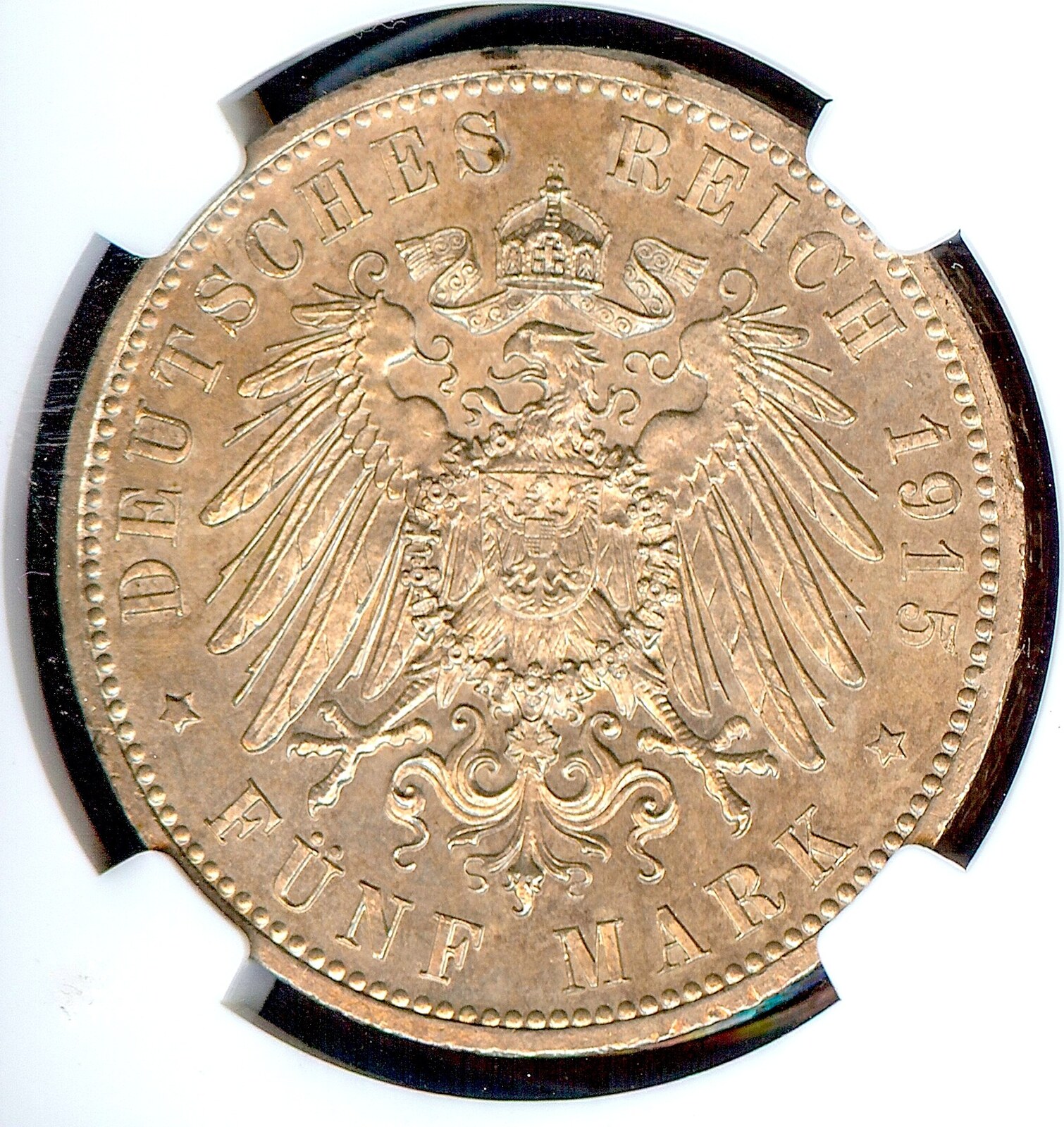 GERMANY 1915A German States Brunswick-Wolfenbuttel 1915 5 Mark NGC