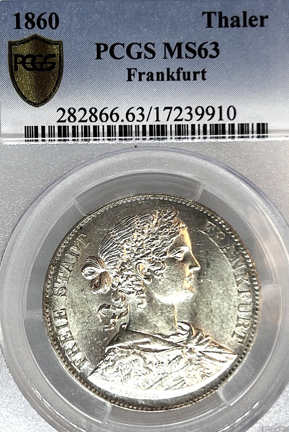 1860年 Frankfurt Thaler PCGS AU55 女神 1860年 Frankfurt Thaler PCGS AU55 女神 - メルカリ