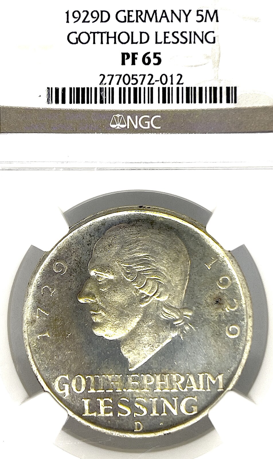 ビジネス・経済 Development of Parliamentarism in MIW 1929D Germany Weimar Republic 1929 D 5 Mark Lessing NGC PF