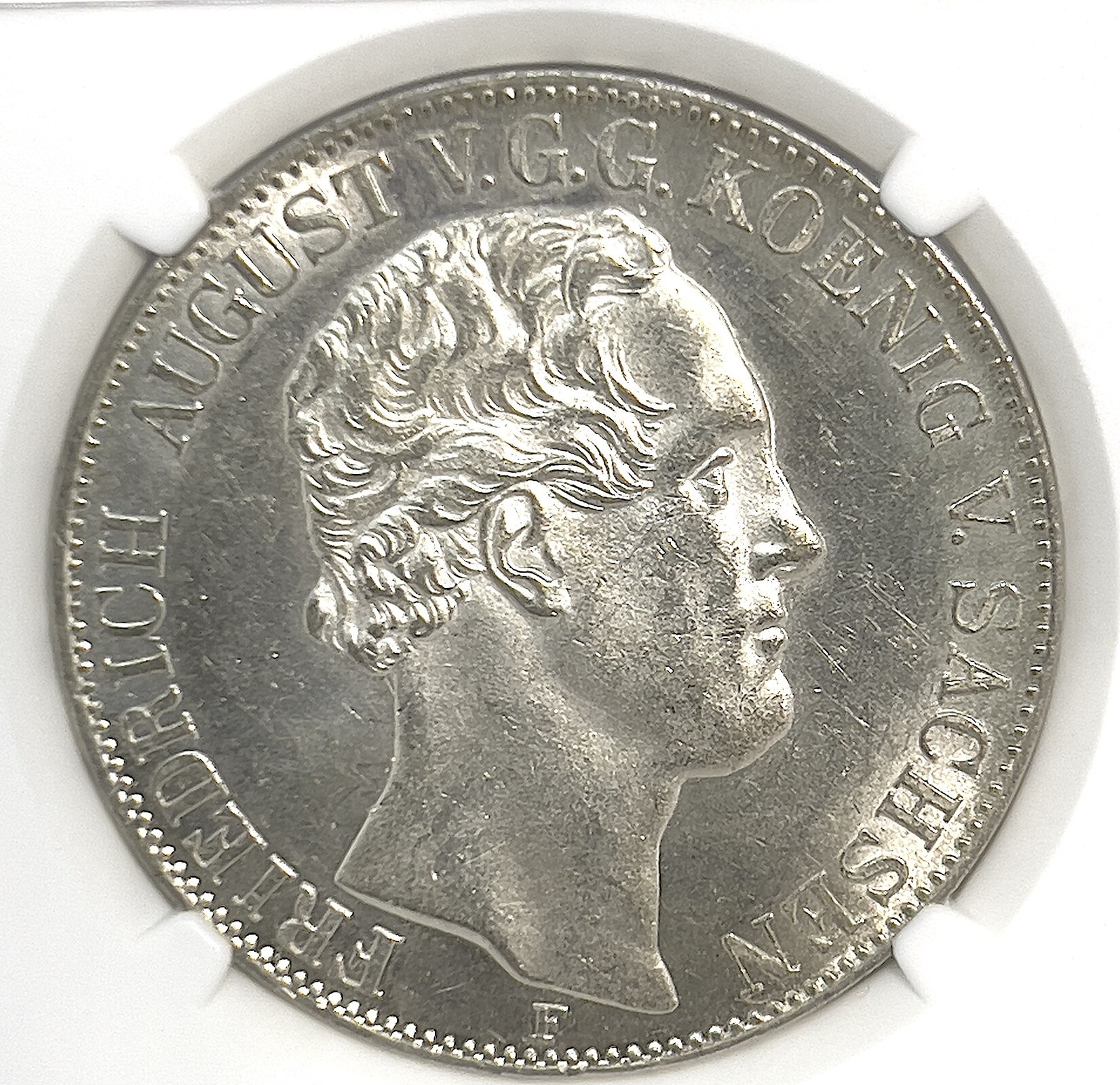 GERMANY 2 Talers German States Saxony 1850 F Two Talers Coin NGC MS 62 ...