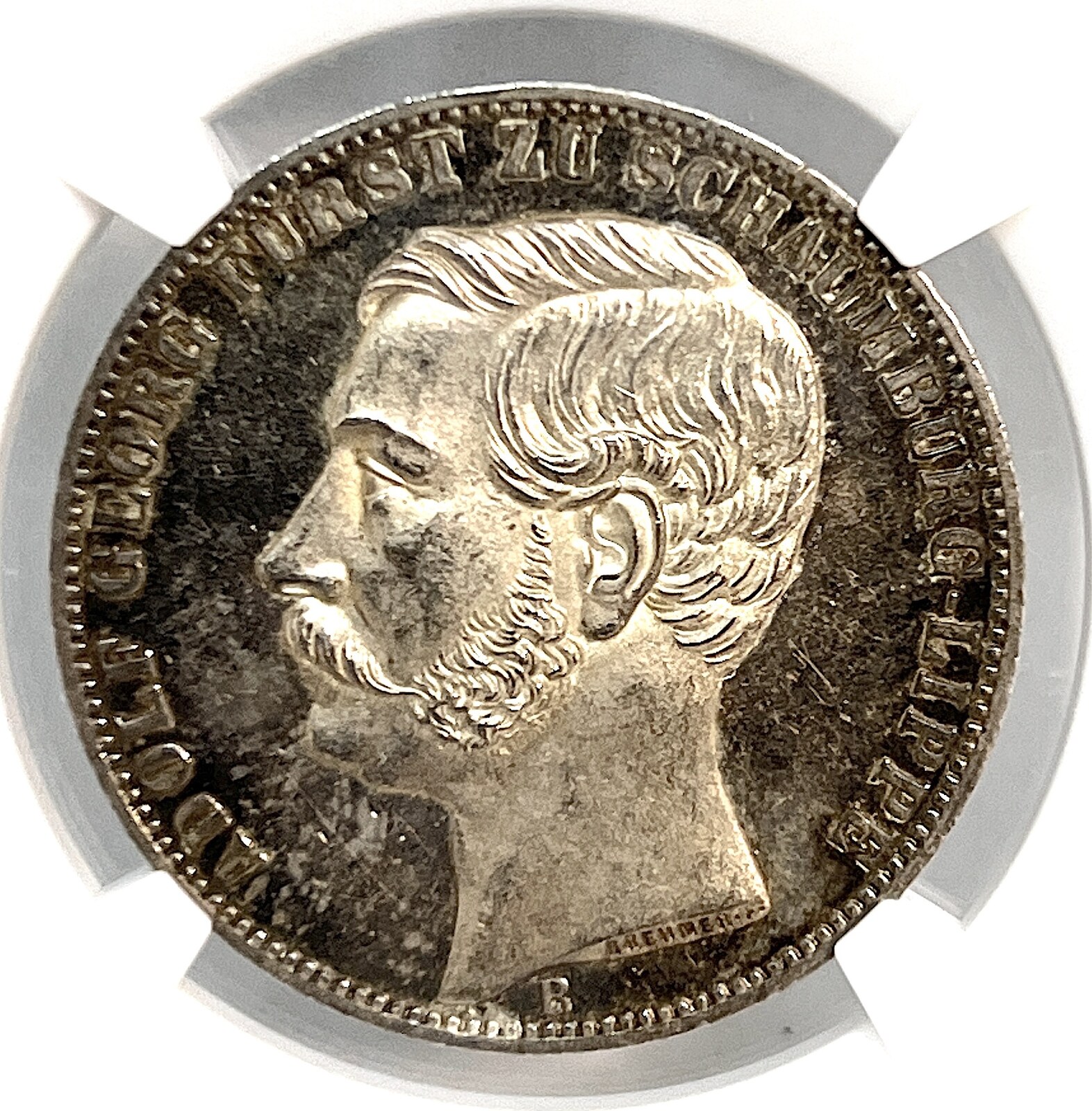 GERMANY 1865B German States Schaumburg-Lippe 1865 B Taler Coin Thaler ...