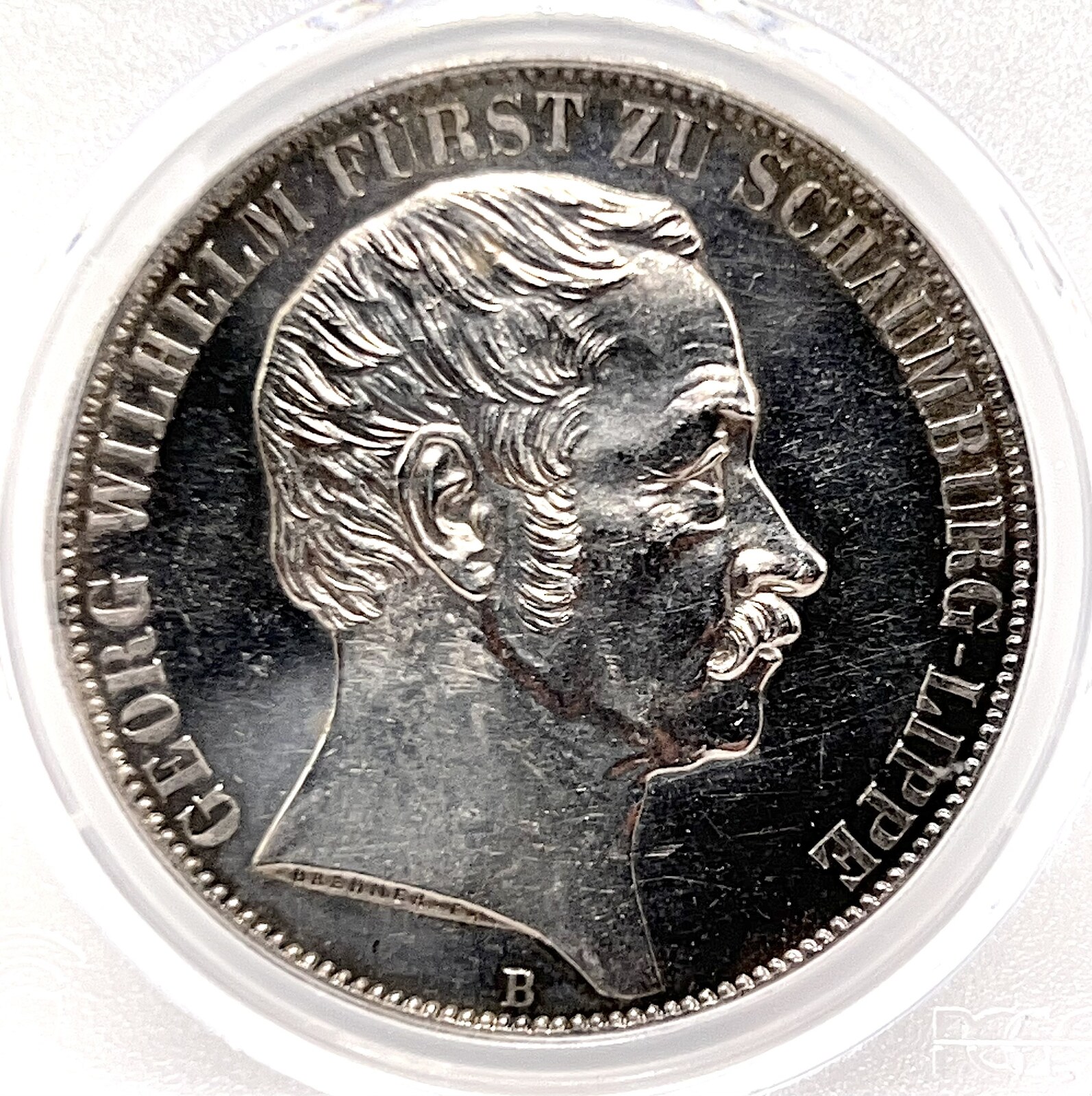 2 Thalers German States Schaumburg-Lippe 1857 B 2 Talers Coin