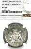 TALER 1863 GERMANY Free City Bremen. NGC MS 64