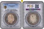 Prussia 5 Mark German States Prussia 1876 B 5 Mark Coin PCGS MS 63 VZ/STG RARE UNC -